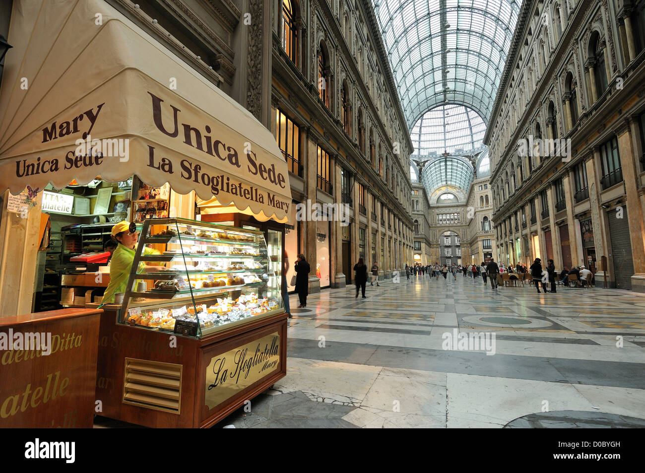 Naples. Italy. La Sfogliatella Mary, pasticceria in the Galleria Umberto I. Stock Photo