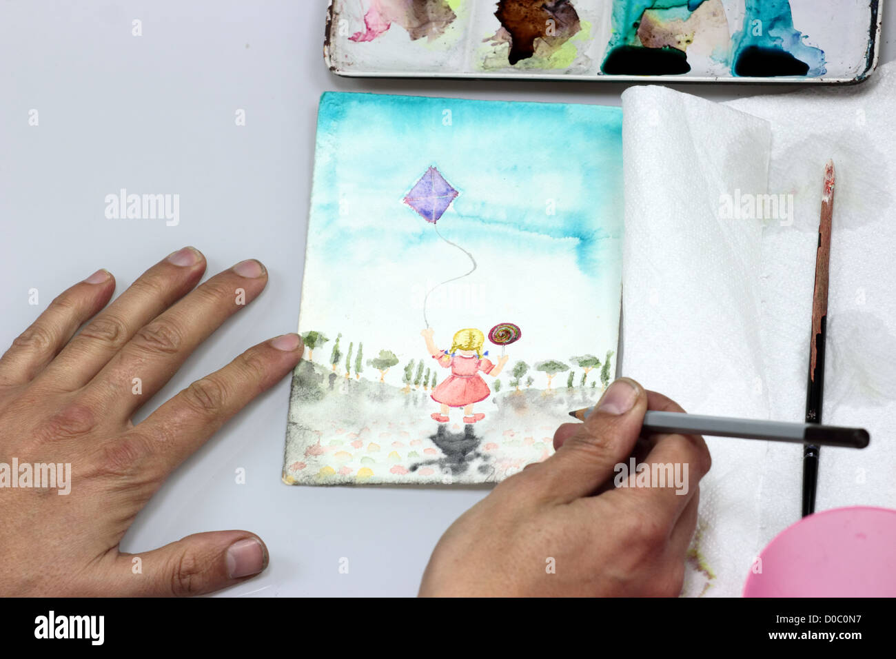 Watercolor illustrator hi-res stock photography and images - Alamy