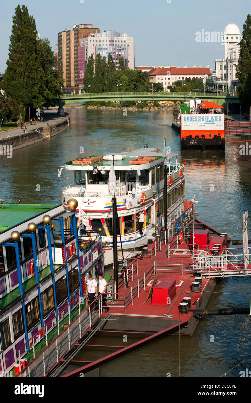 Österreich, Wien 1, Donaukanal am Franz Josefs-Kai Stock Photo