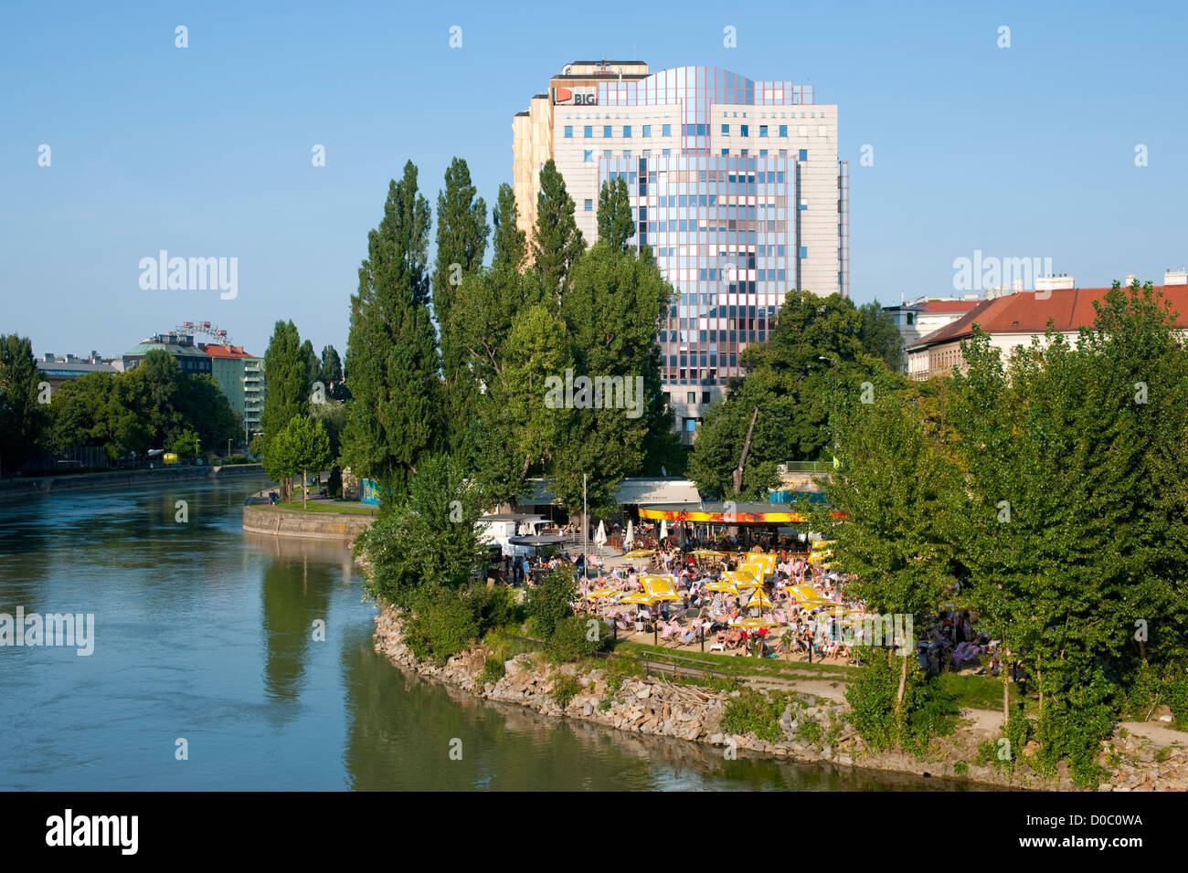 Österreich, Wien I, Blick von der Terrasse des Cafe Bar Restaurant ...