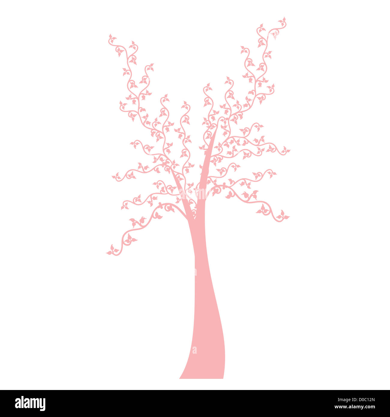 Art tree isolated on white background Stock Photo - Alamy