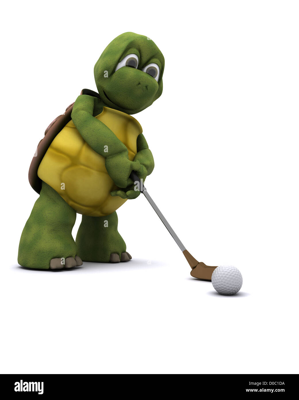 Turtle From Rango Golf 3D Render of a Tortoise Playing golf Stock Photo - Alamy