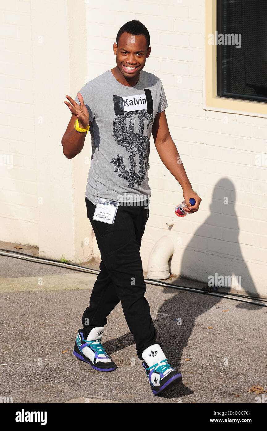 Kalvin Lamey of FYD arriving at the ITV studios for 'X Factor' rehearsals London, England - 08.10.10 Stock Photo