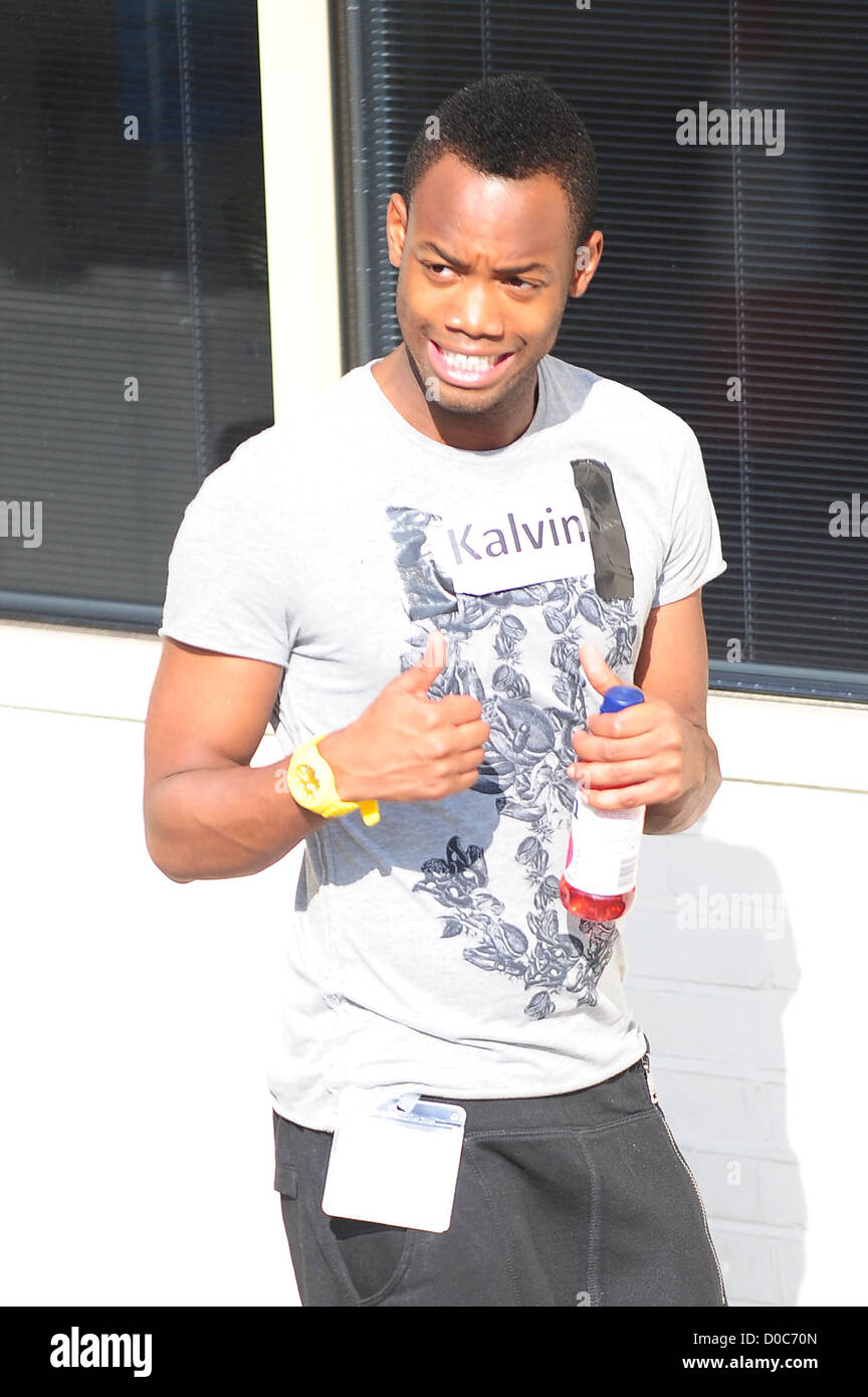 Kalvin Lamey of FYD arriving at the ITV studios for 'X Factor' rehearsals London, England - 08.10.10 Stock Photo