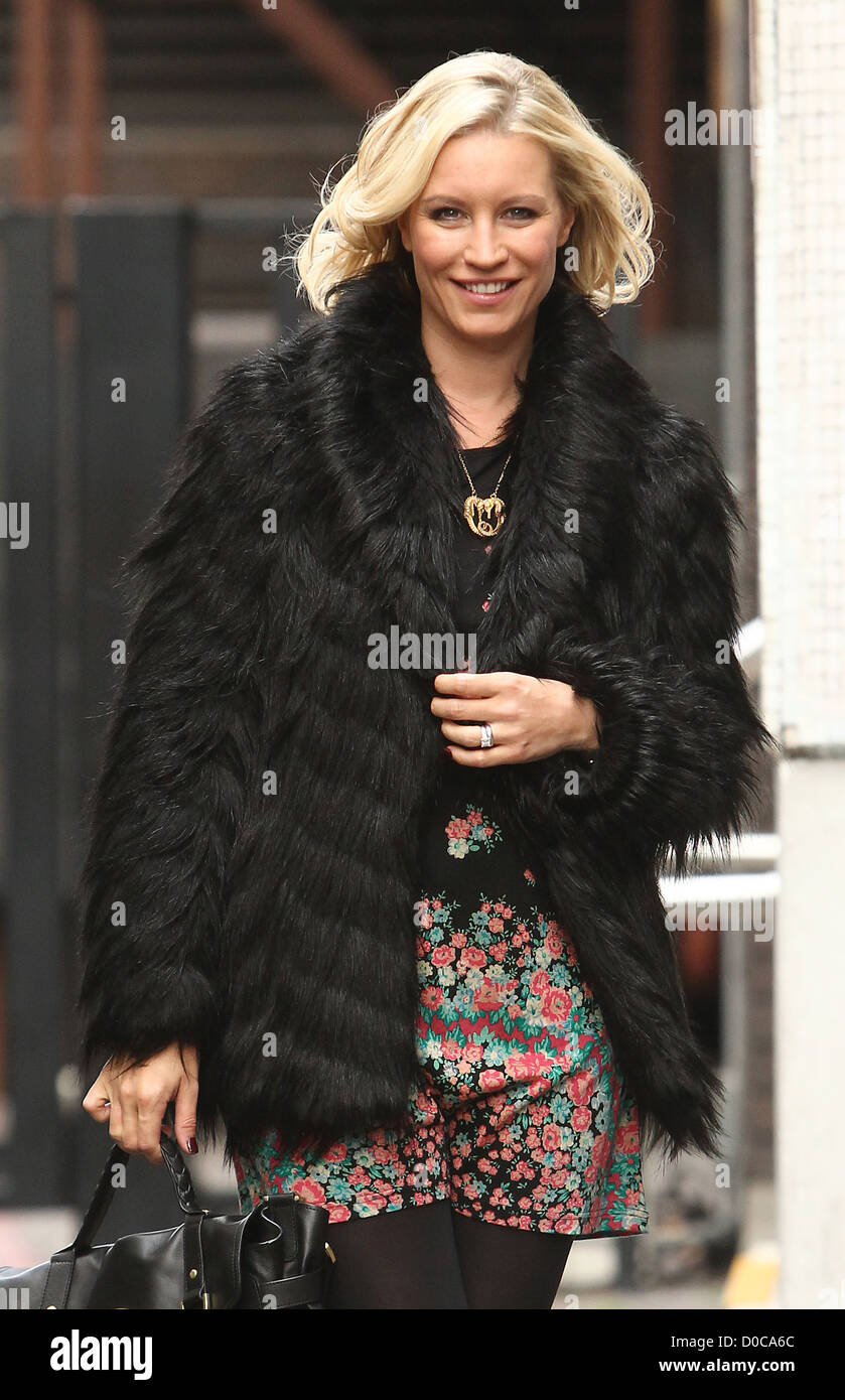 Denise Van Outen outside the ITV studios London, England Stock Photo