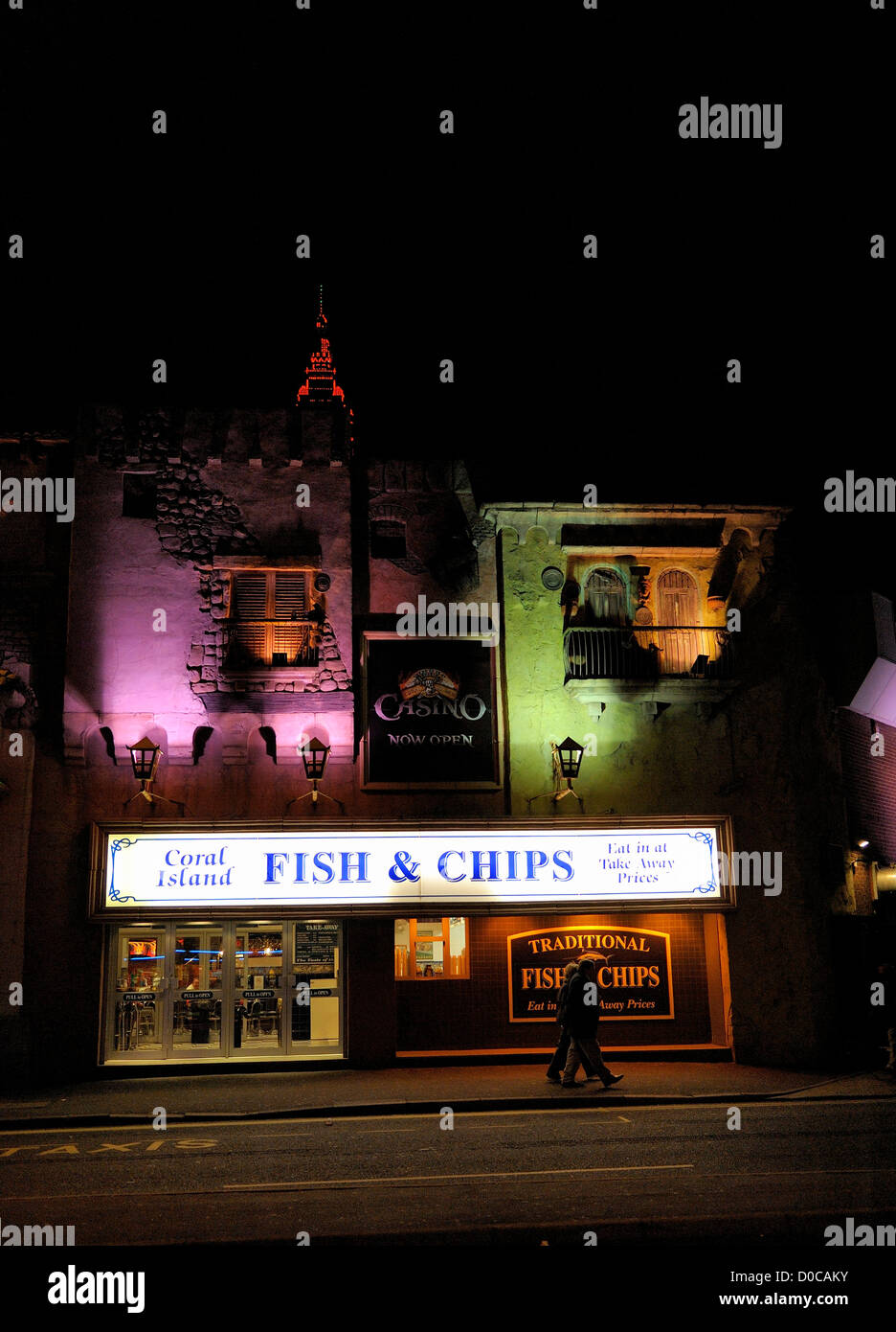 traditional fish and chip shop Blackpool Lancashire england uk Stock