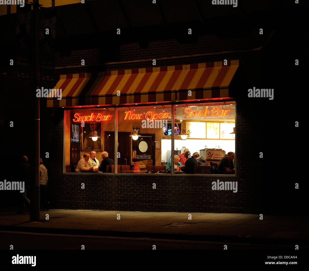 Night café and snack bar Blackpool Lancashire england uk Stock Photo