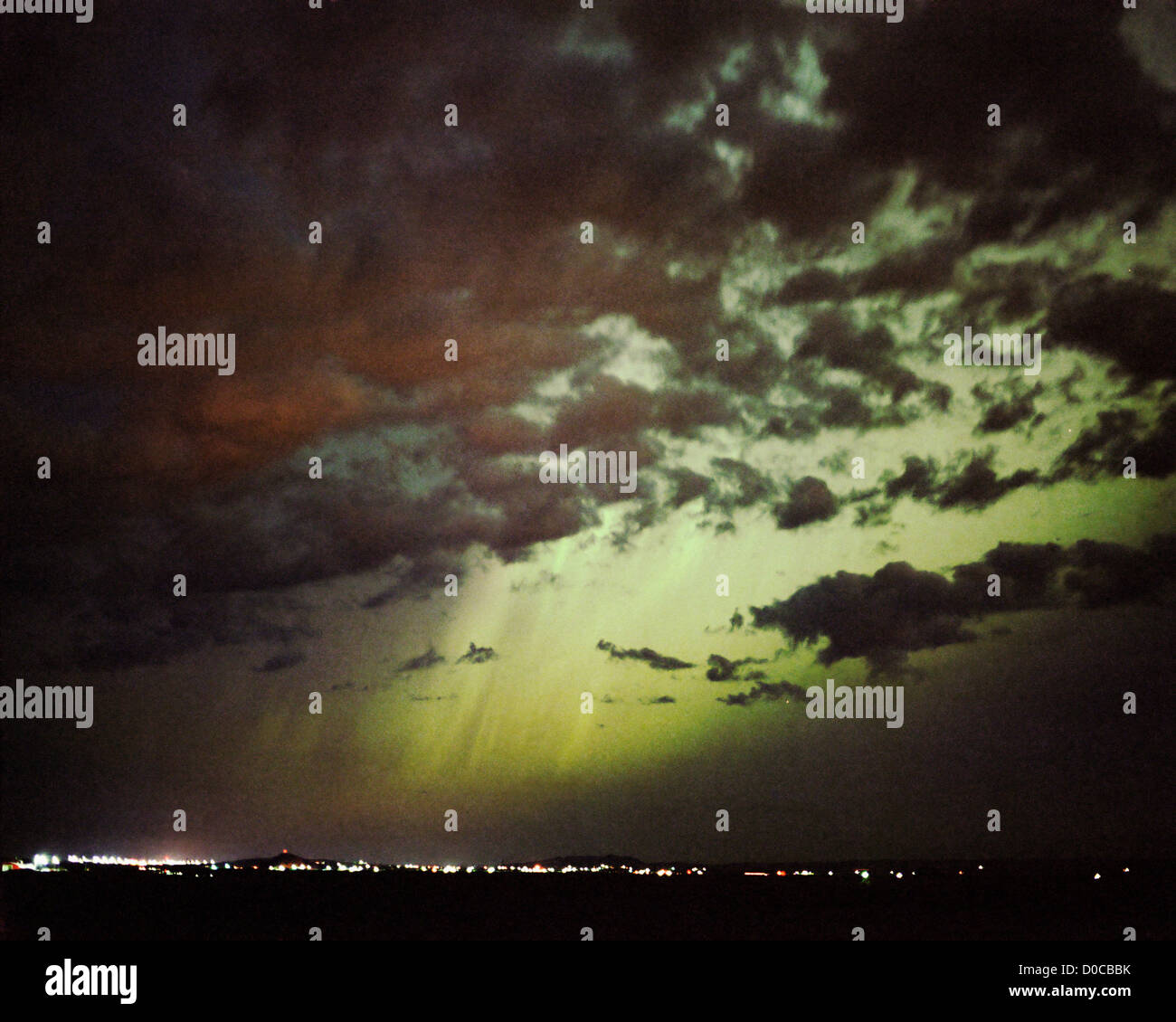 Auroral Streamers Over Havre Montana Stock Photo Alamy