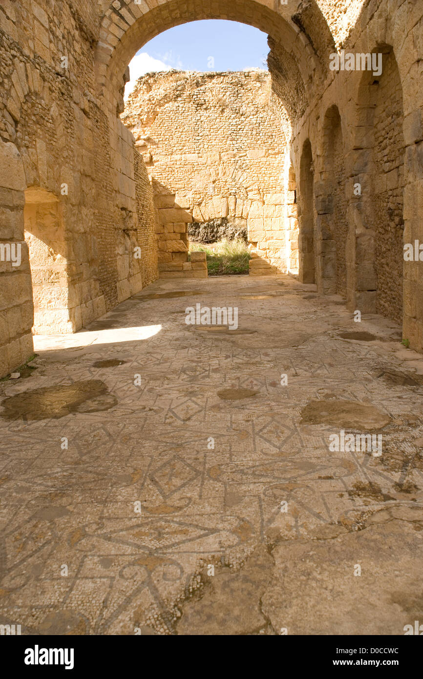 Baths at Bulla Regia the Roman city in Northern Tunisia Stock Photo - Alamy
