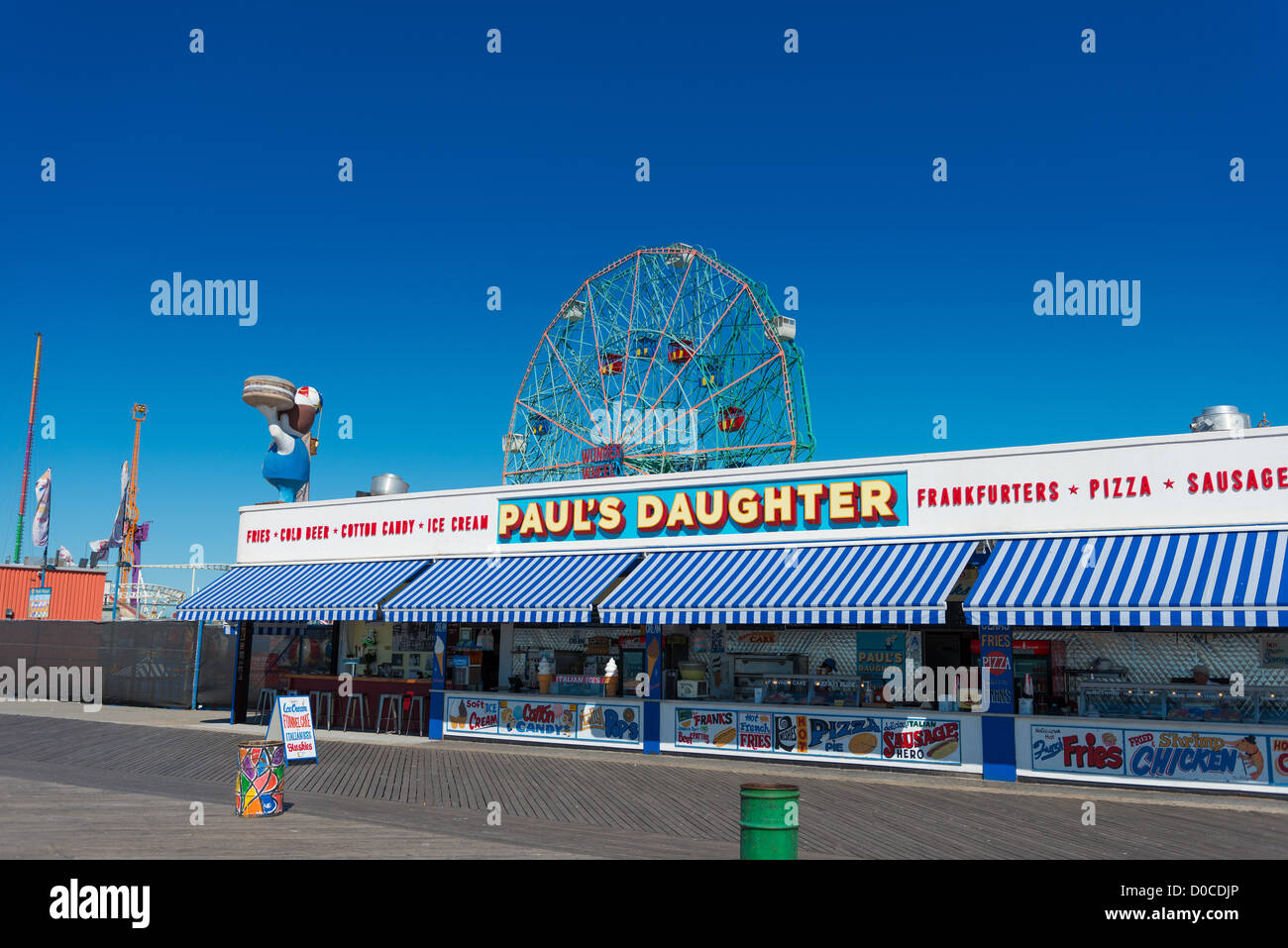 Cafe Paul's Daughter on Coney Island boardwalk Stock Photo Alamy