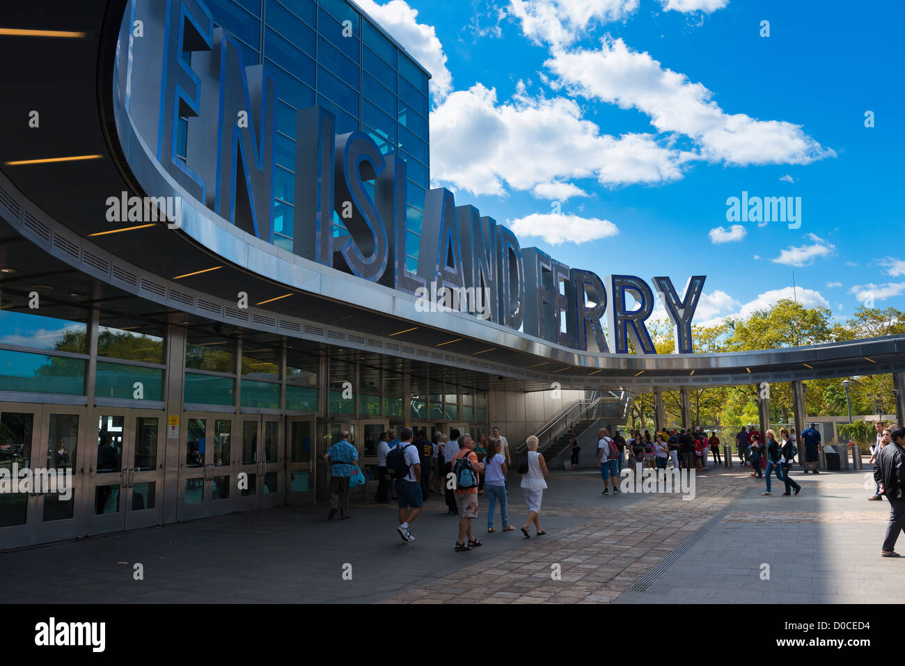 Staten Island Ferry port entrance, New York Stock Photo Alamy
