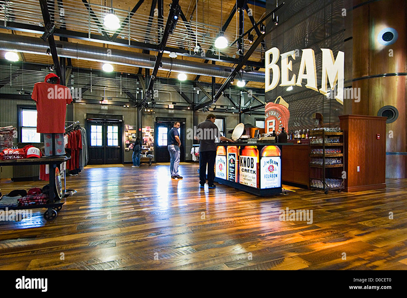 Visitors in the American Stillhouse at Jim Beam Distillery in Clermont