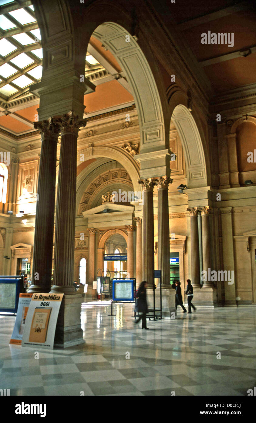 ITALY TRIESTE= THE GRAND RAILWAY STATION- FIT FOR A VISIT BY A HAPSBURG EMPEROR. Stock Photo