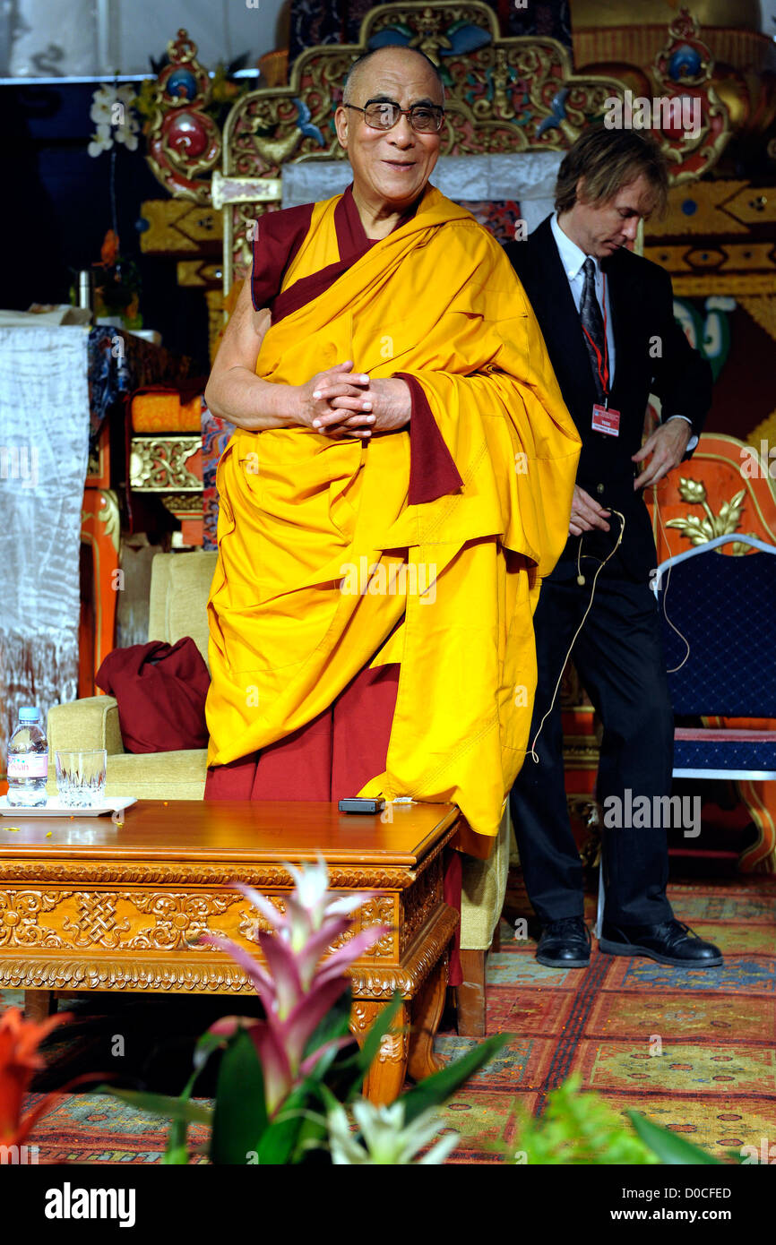 His Holiness the 14th Dalai Lama, Tenzin Gyatso, attends the dedication of the Tibetan Canadian