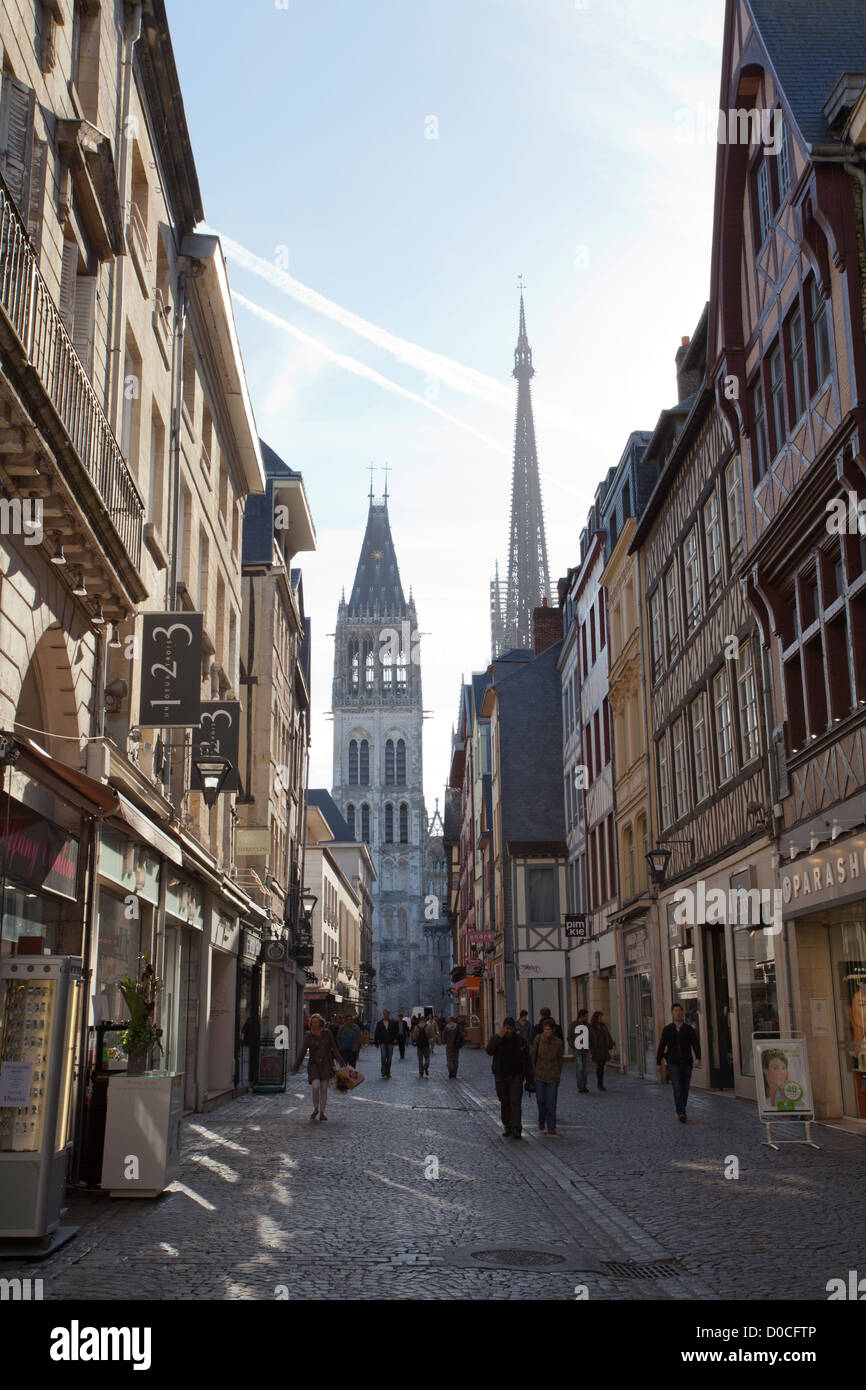 Cathedrale Notre-Dame de Rouen, Rouen, France. Stock Photo