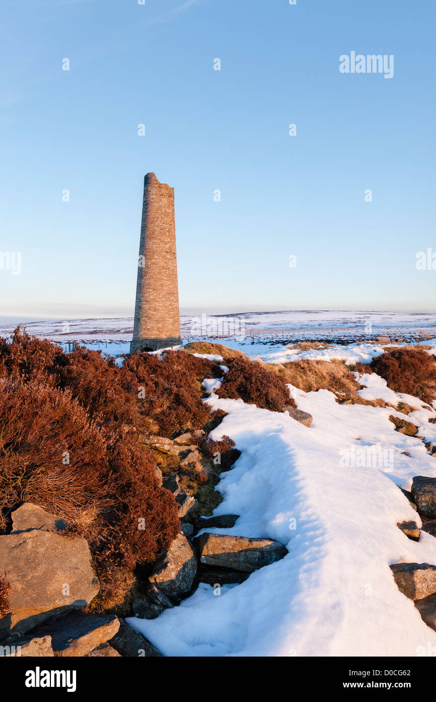 Sikehead chimney in the Northern Pennines. Stock Photo