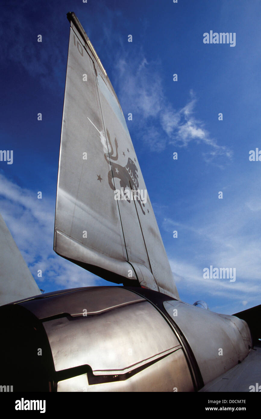 Tail of an F-14 Tomcat Stock Photo