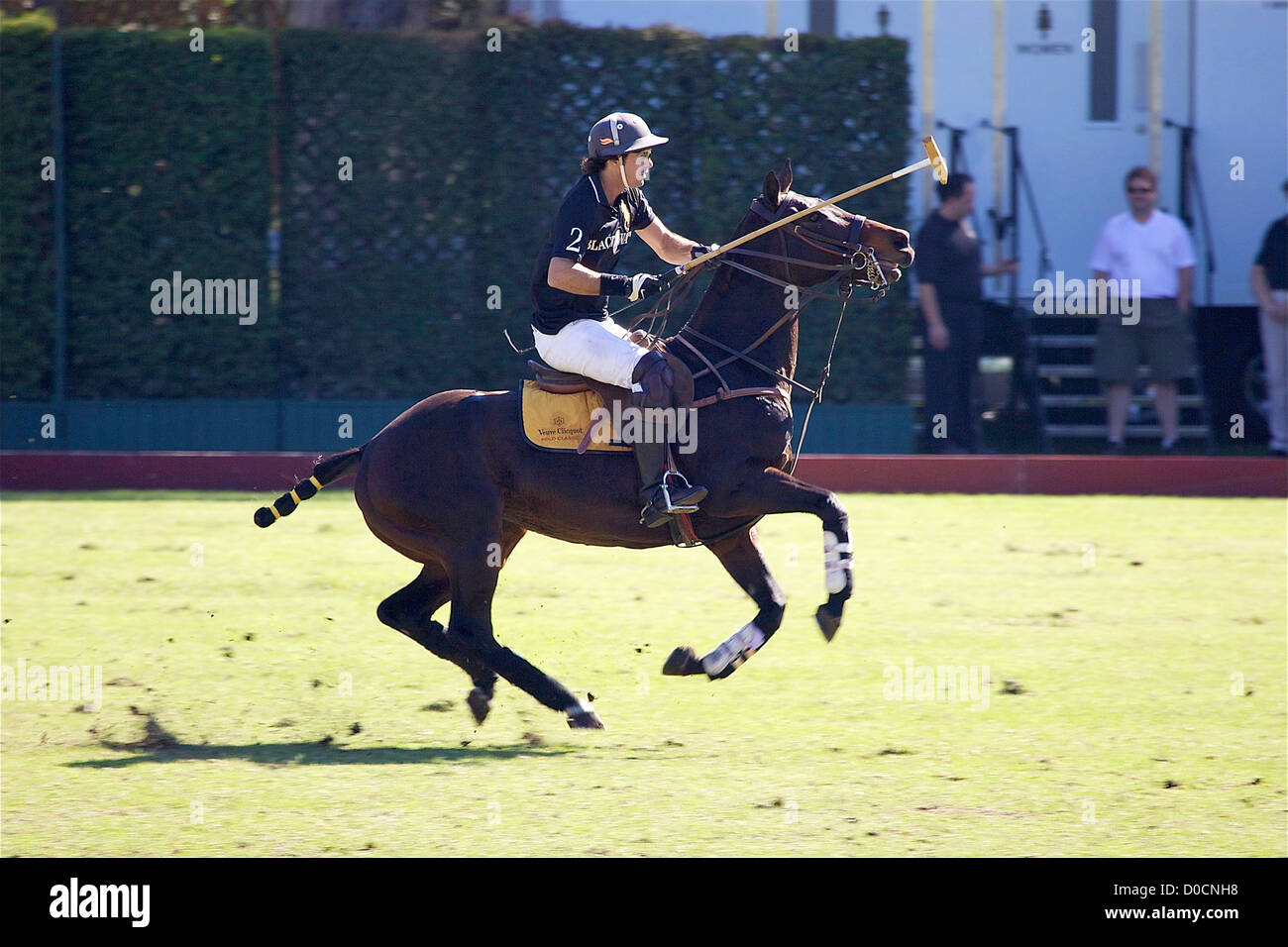 Polo model Nacho Figueras and his Black Watch team play at the 1st Annual Veuve Clicquot Polo Classic held at the Will Rogers Stock Photo