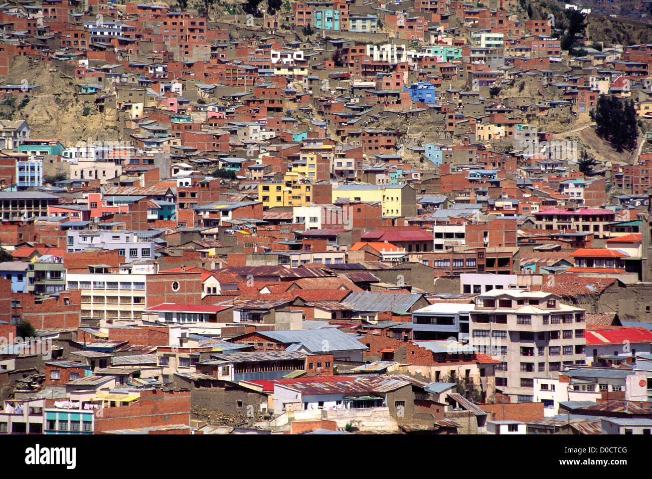 Houses Densely Packed on Slopes Above La Paz, Bolivia Stock Photo Alamy