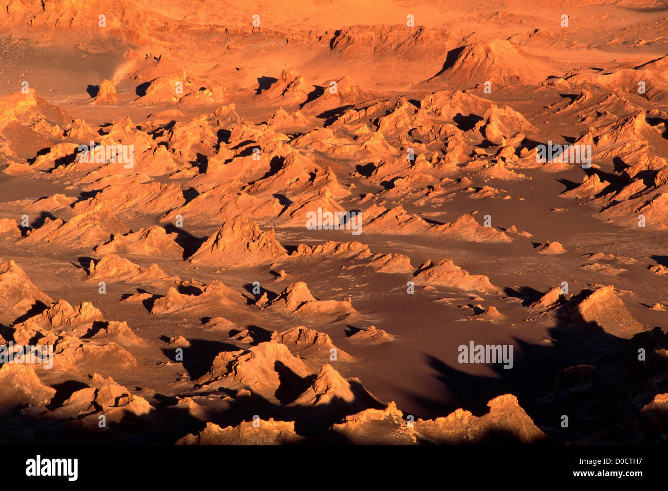 Badlands of the Valley of the Moon Stock Photo