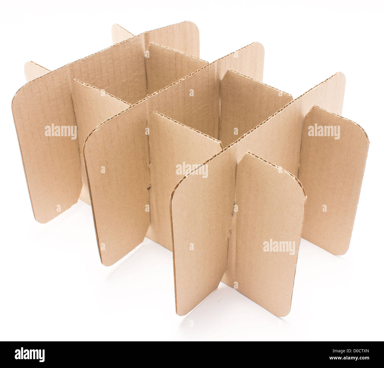 Stack of cardboard paper isolated on white background. Stock Photo