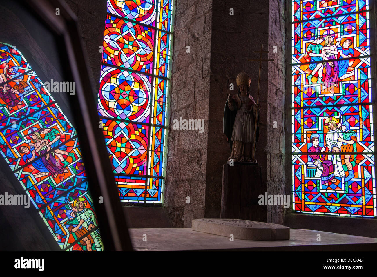 Stained Glass Windows In The Abbey Church Of Notre Dame In Beaugency Loiret 45 France Stock Photo Alamy