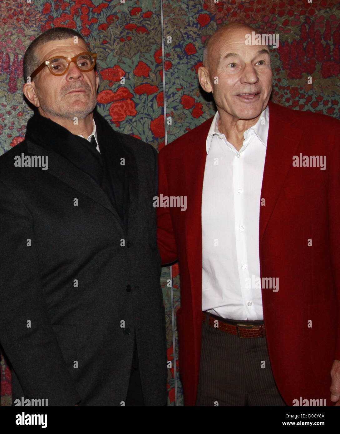 David Mamet and Patrick Stewart Opening night after party the Broadway
