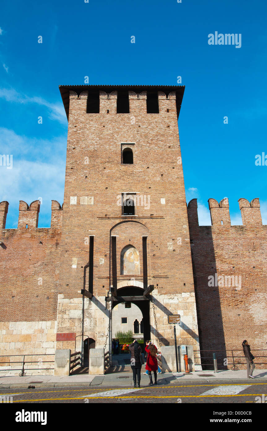 Castelvecchio fortress (1355) Verona city the Veneto region northern Italy Europe Stock Photo