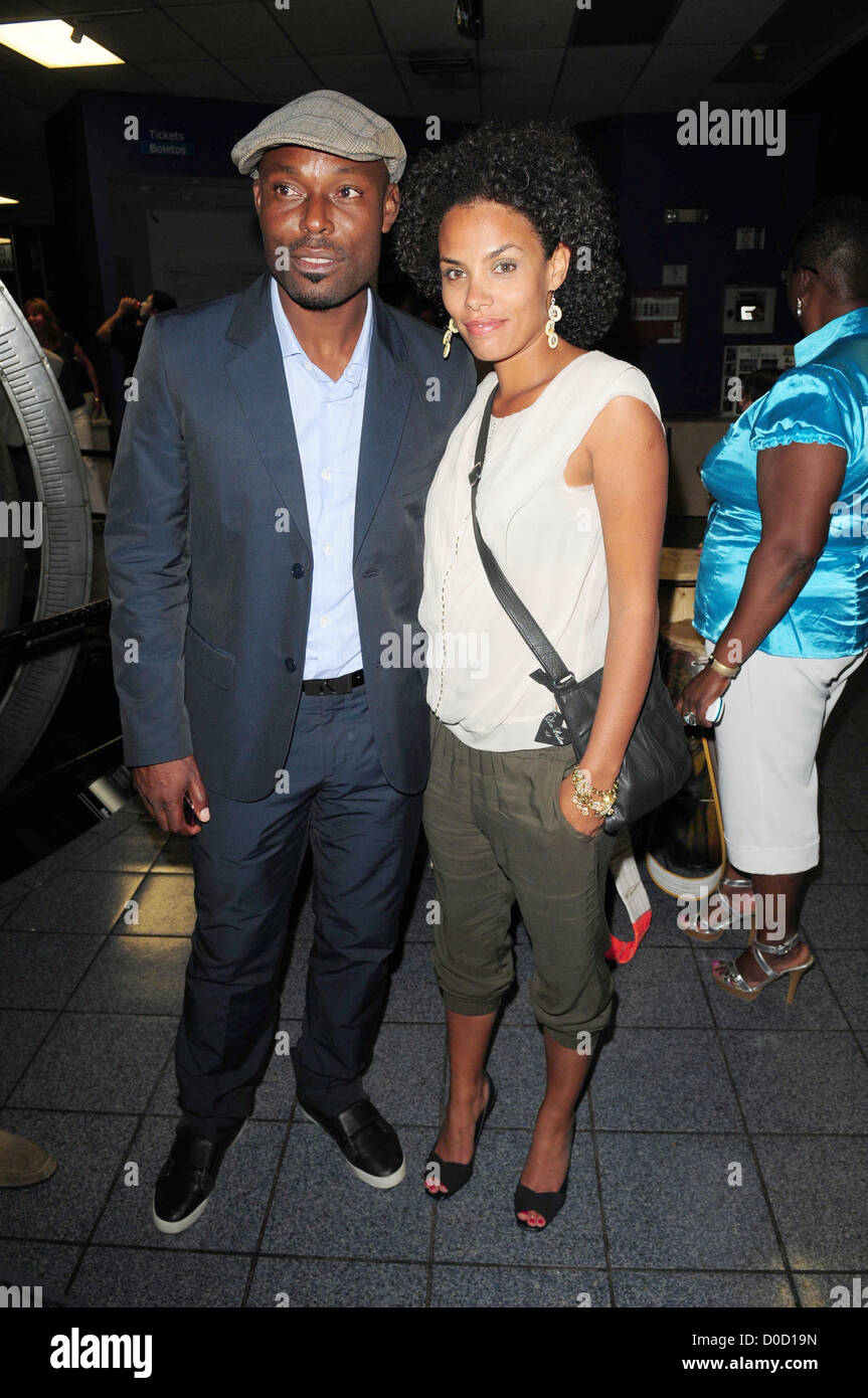 Jimmy Jean-Louis and wife Evelyn Jean-Louis attend a private screening and  Q&A of 'Soul Sister' at The Miami Science Museum Stock Photo - Alamy