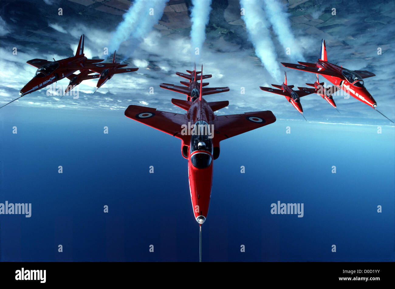 Red Arrows Gnat display aircraft used from 1965 to 1978 Stock Photo