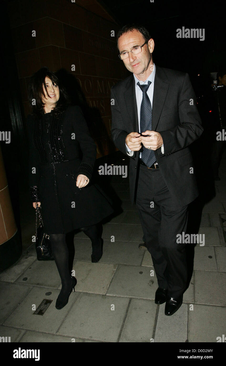 Former Aston Villa Manager, Martin O&rsquo;Neill and his wife Geraldine