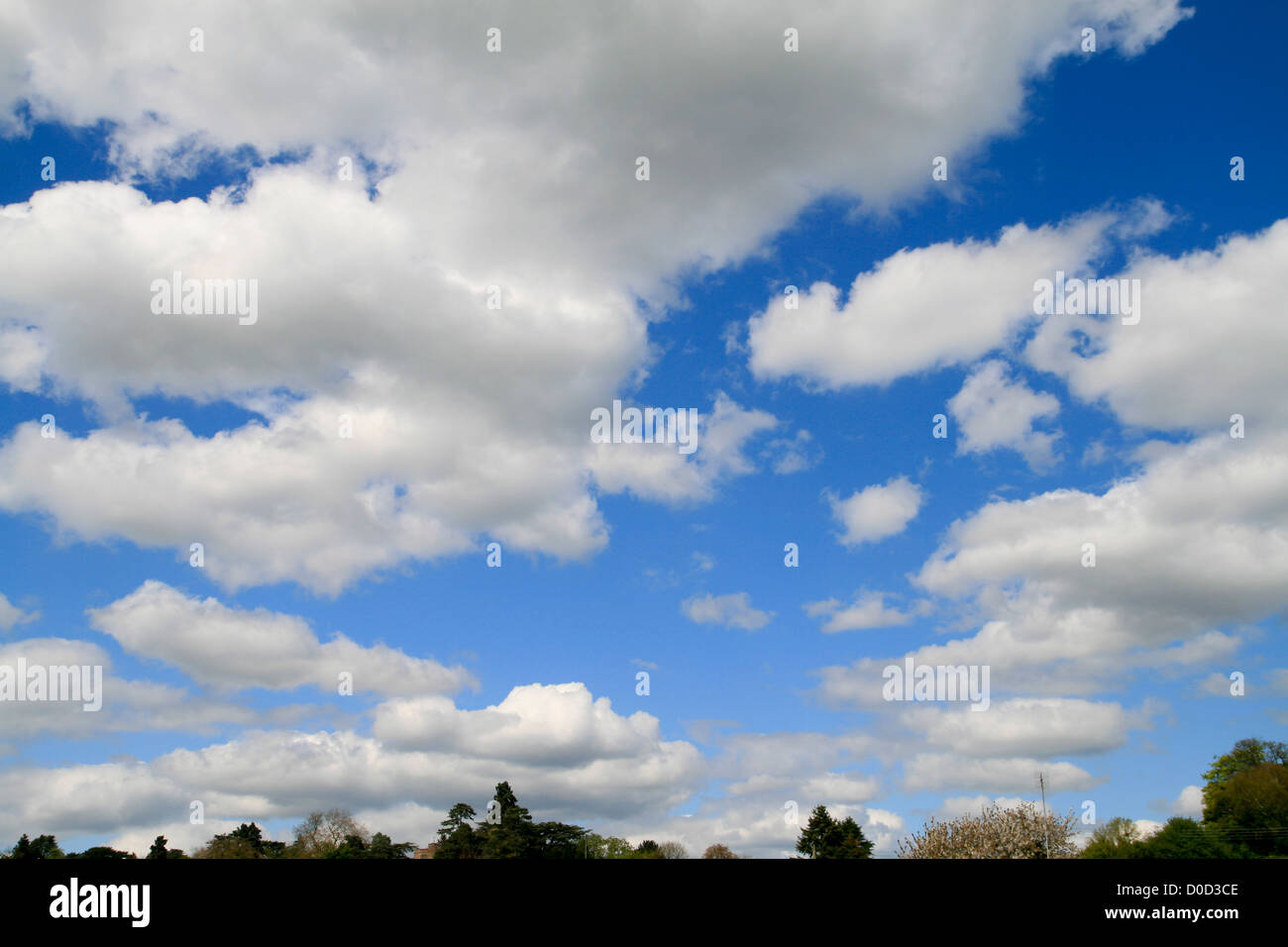 White and Grey clouds Upper Arley Worcestershire England UK Stock Photo