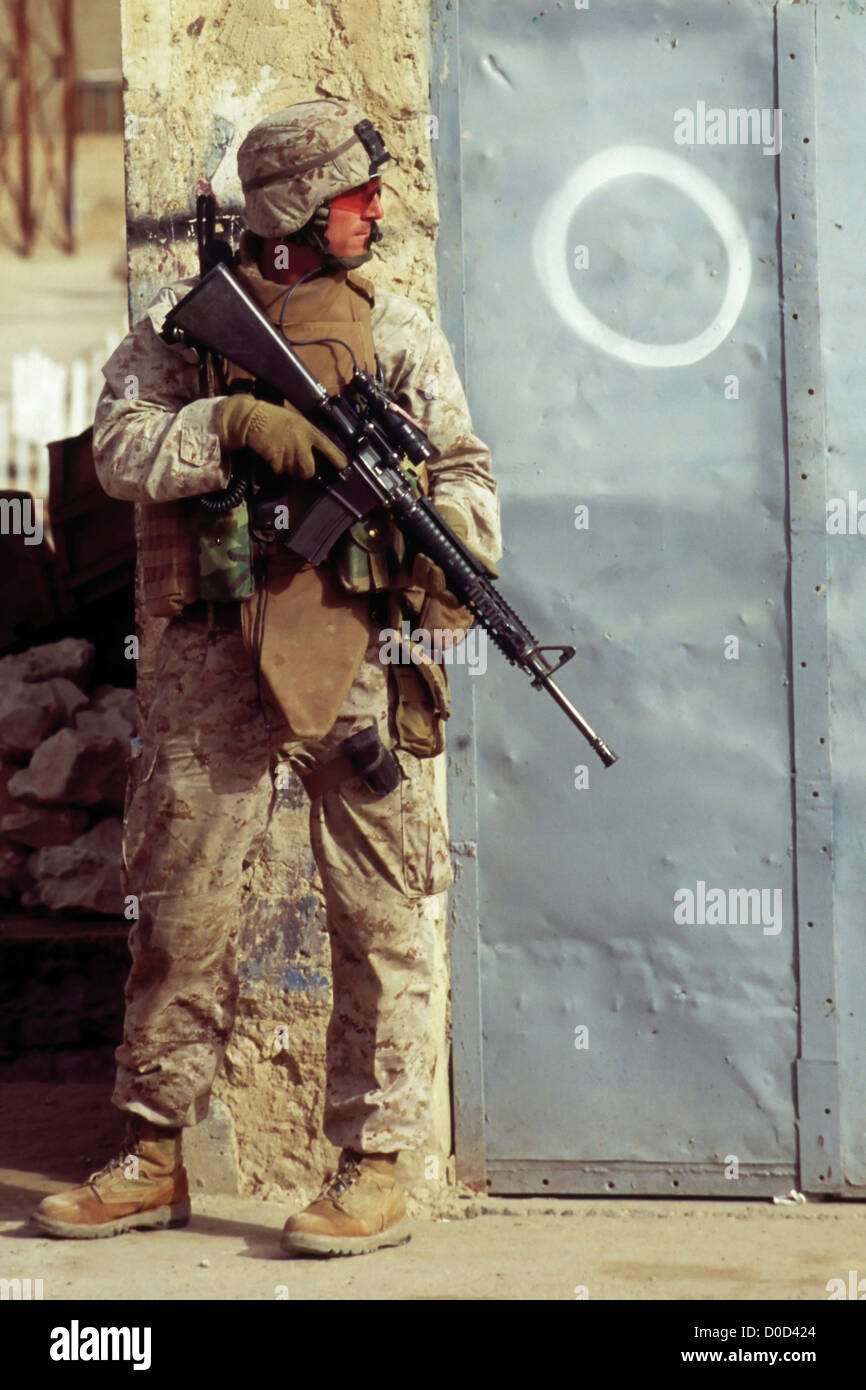 US Marine in Haditha, Iraq Stock Photo