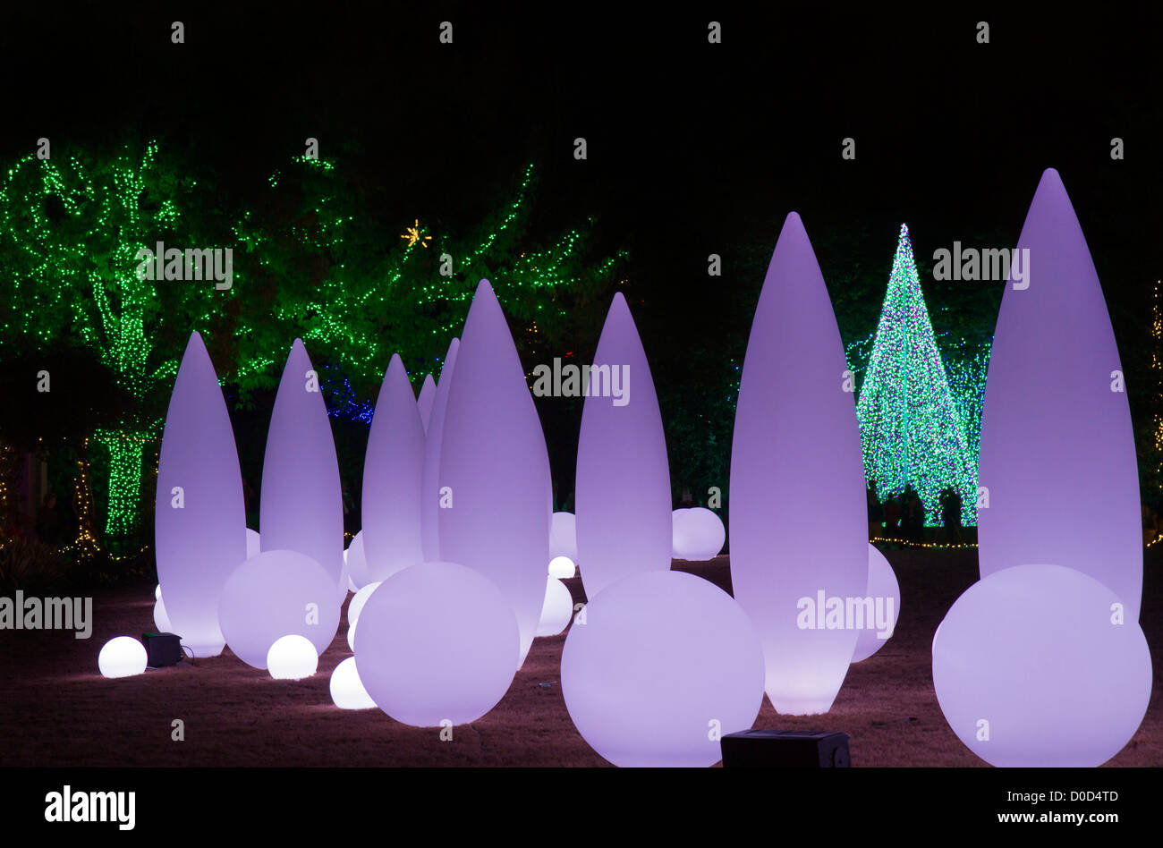 Holiday Lights in the Atlanta Botanical Garden Stock Photo Alamy