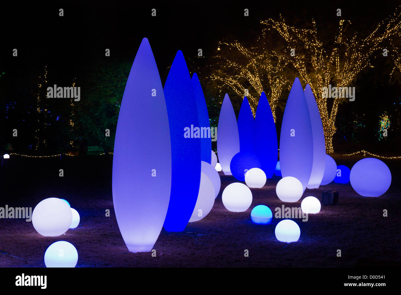 Holiday Lights in the Atlanta Botanical Garden Stock Photo Alamy