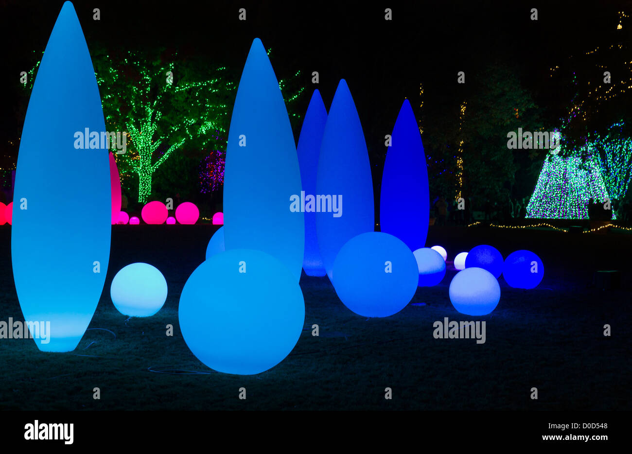 Holiday Lights in the Atlanta Botanical Garden Stock Photo Alamy