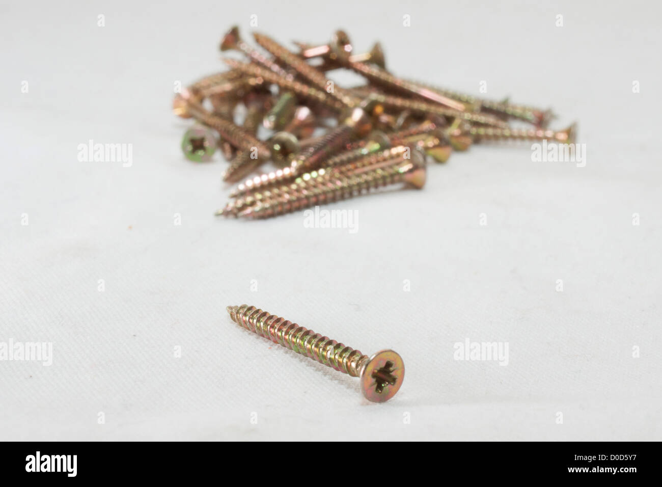 screw on white background Stock Photo