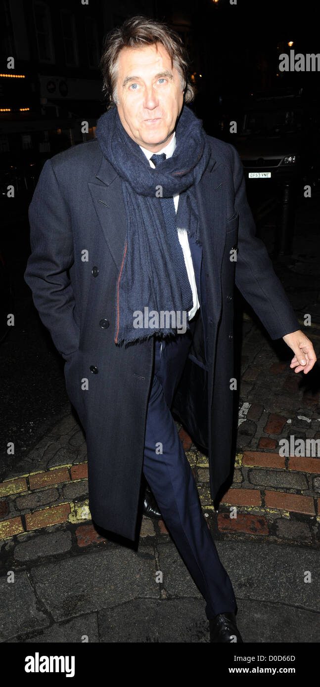 Bryan Ferry, at his album launch, 'Olympia' at the Dean Street Townhouse  London, England - 19.10.10 Stock Photo - Alamy