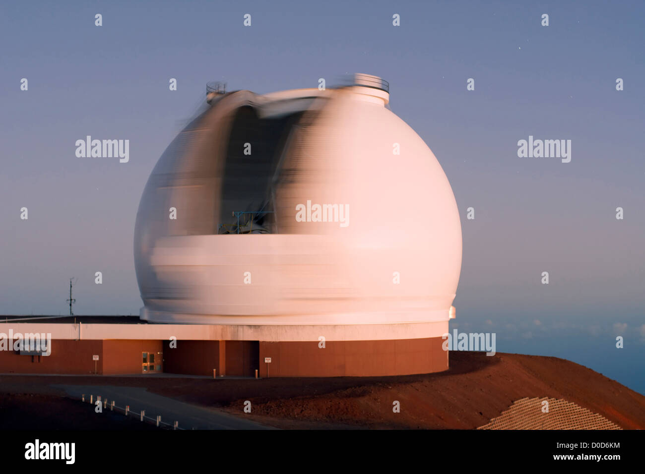 Nighttime View of One of the W. M. Keck Observatory's Telescope