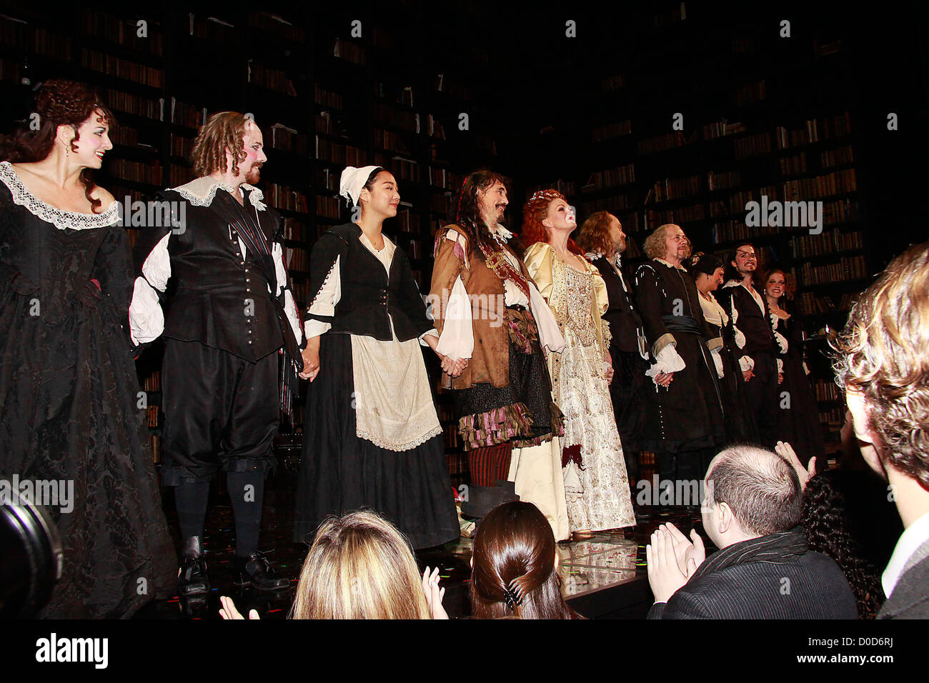 Greta Lee, Mark Rylance, Joanna Lumley, David Hyde Pierce, Stephen Ouimette, Liza Sadovy and cast Opening night of the Broadway Stock Photo