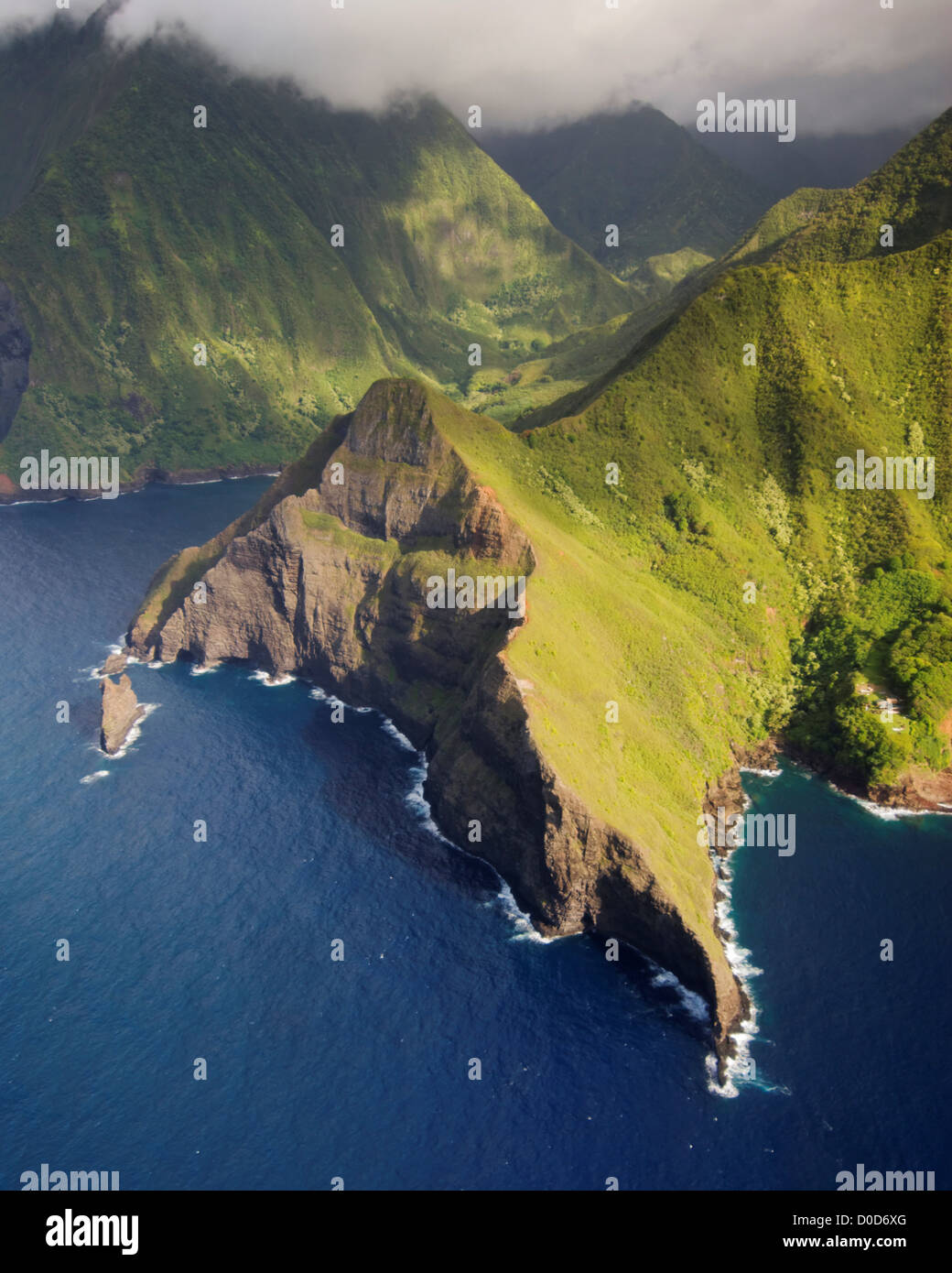 Sea Cliffs on the North Shore of the Hawaiian Island of Molokai, the