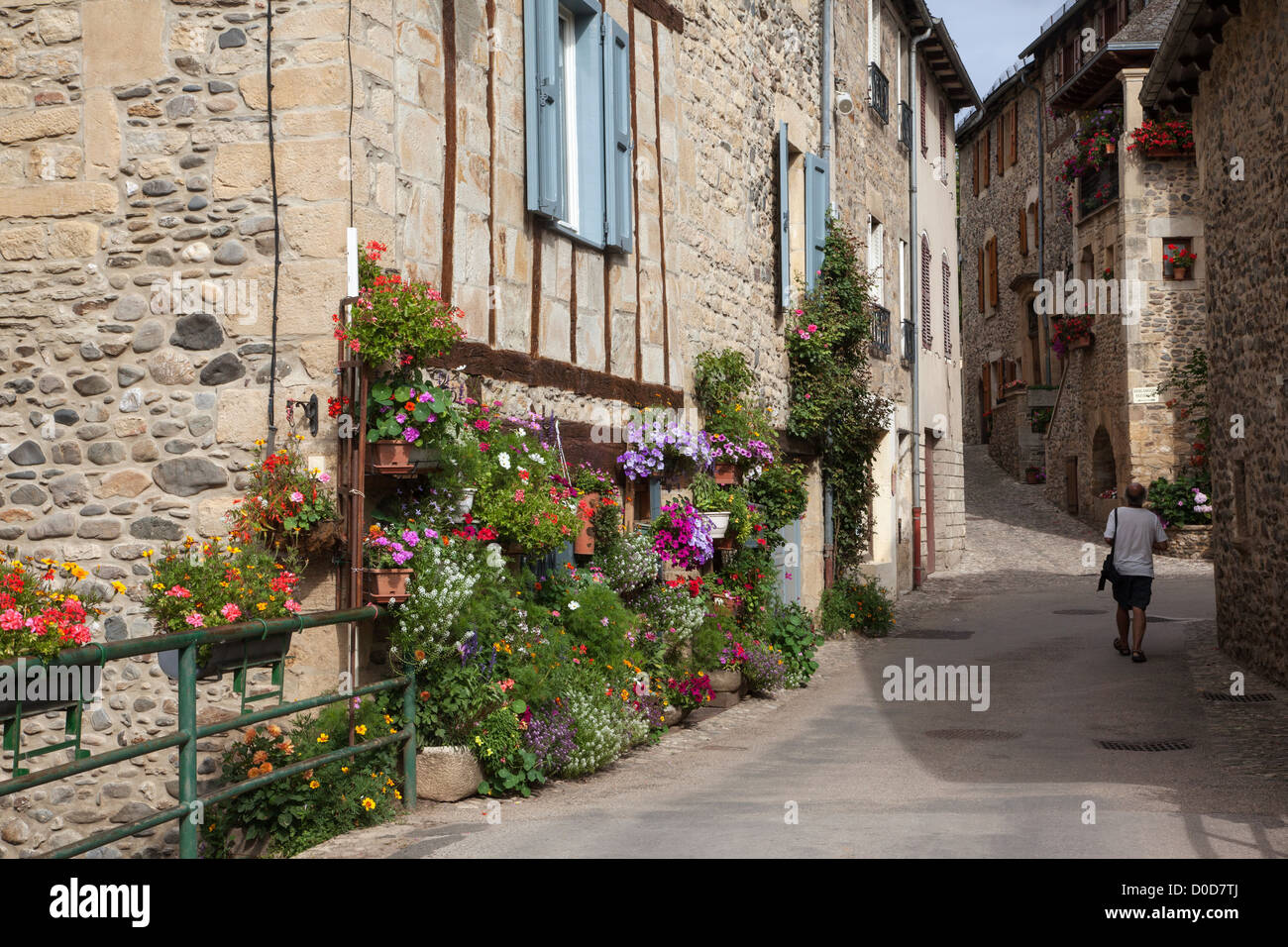 SMALL STREET IN THE VILLAGE OF SAINTEEULALIE D'OLT LABELED ONE OF THE MOST BEAUTIFUL VILLAGES