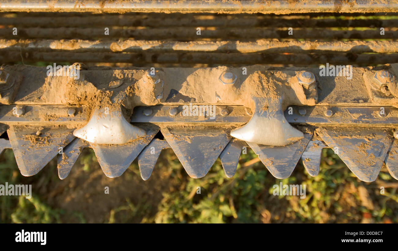 Cutter Blades on a Tomato Harvester Stock Photo Alamy