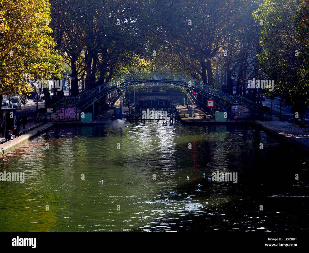 Paris - Canal St Martin Stock Photo