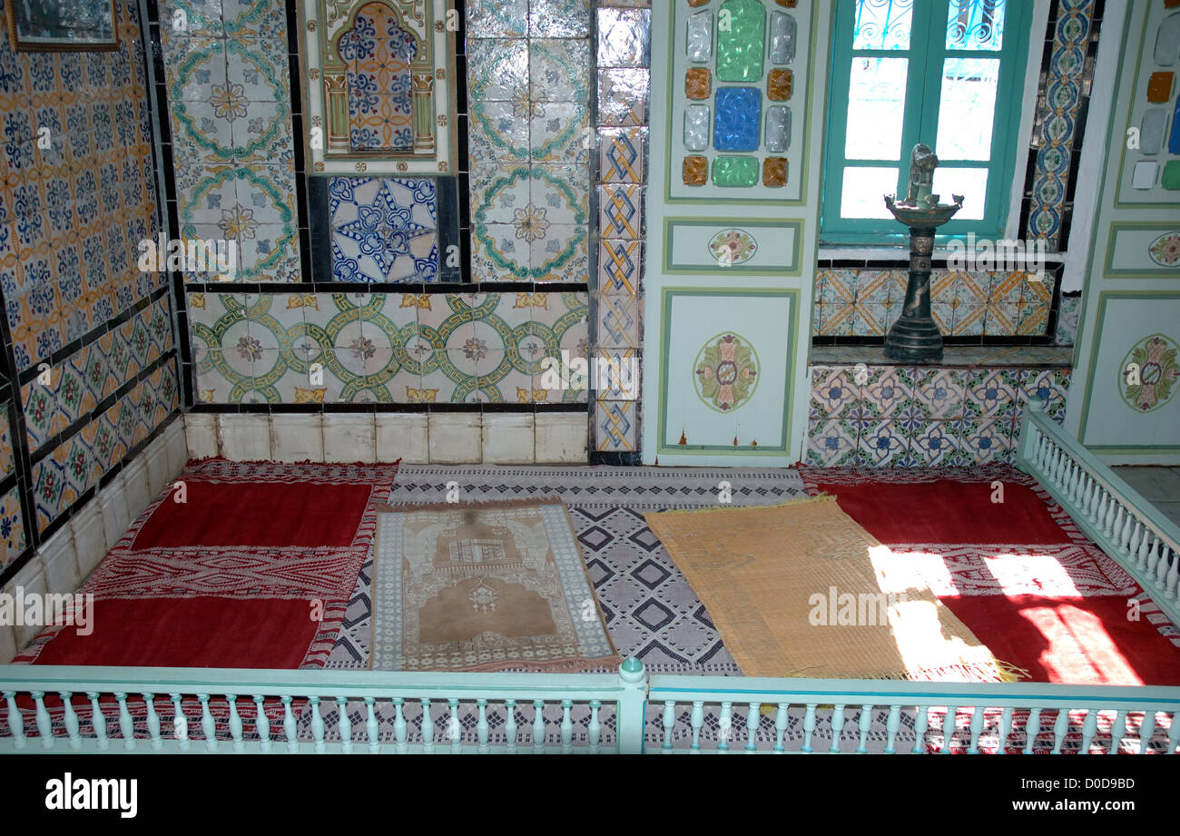 The mosque Dar El Annabi, 18th Century Tunisian House, Sidi Bou Said Stock Photo