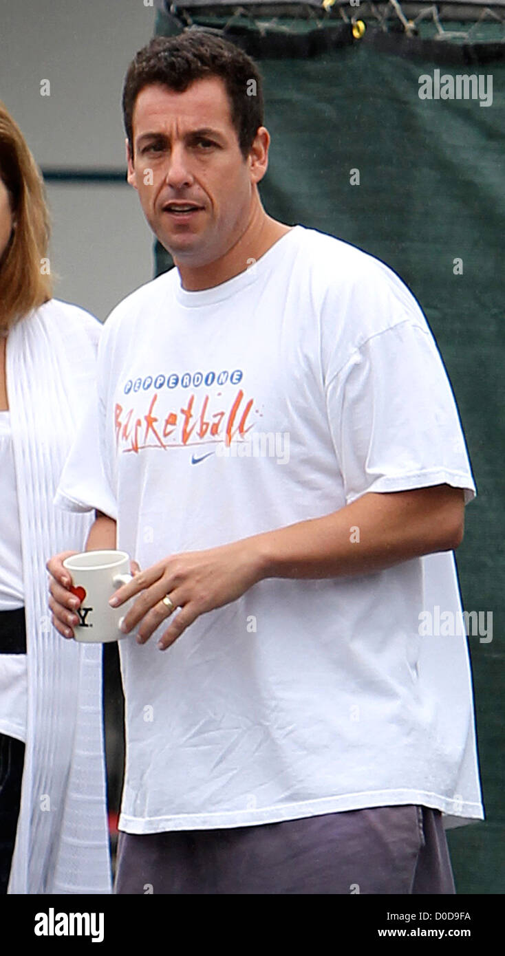 Adam Sandler on the movie set for the feature film 