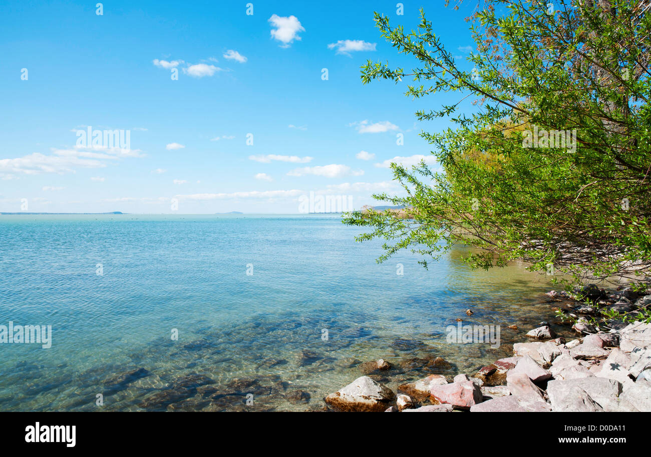 Landscape of Lake Balaton, Hungary Stock Photo