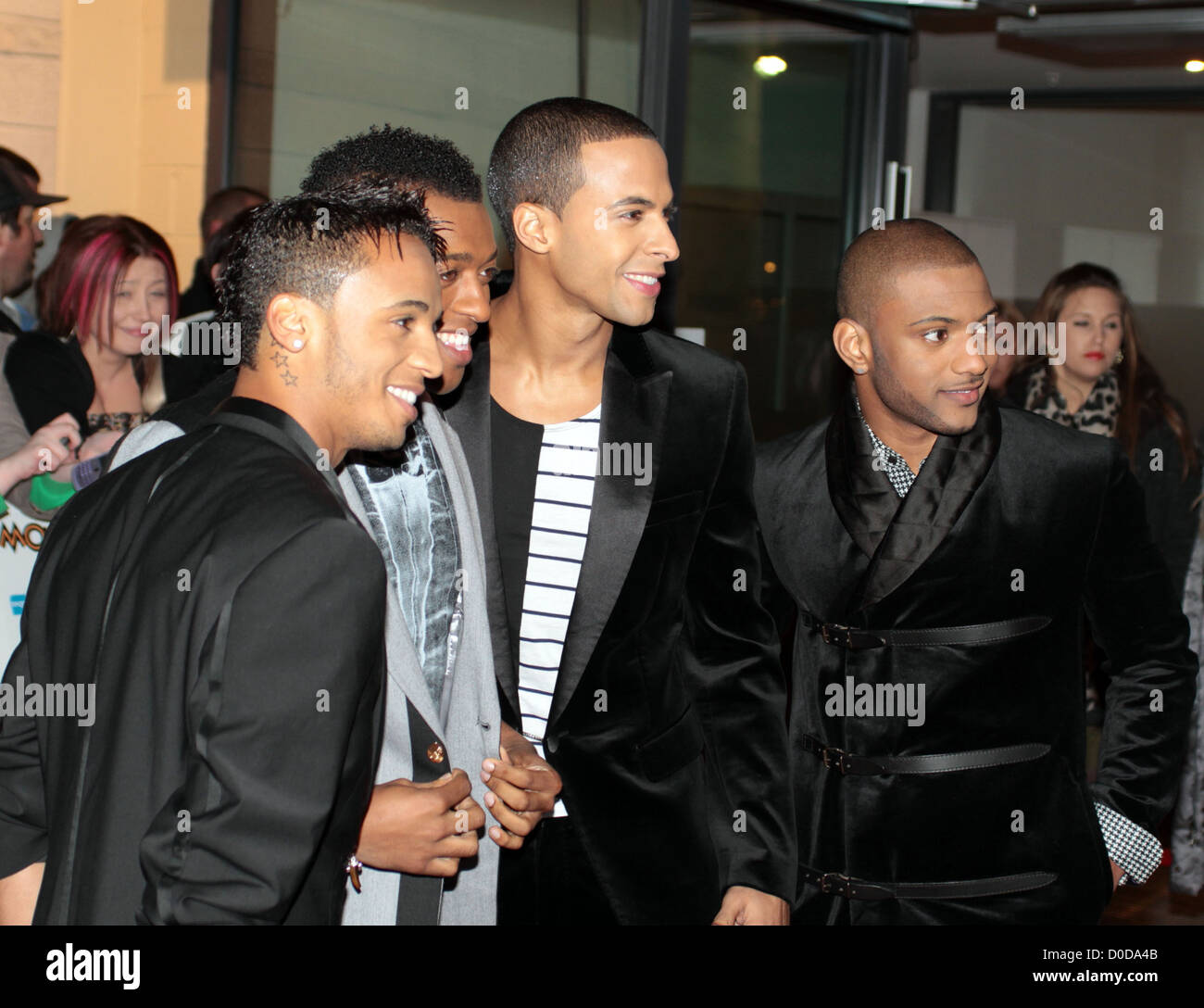 Aston Merrygold, Ortis Williams, Marvin Humes and Jonathan 'JB' Gill of ...