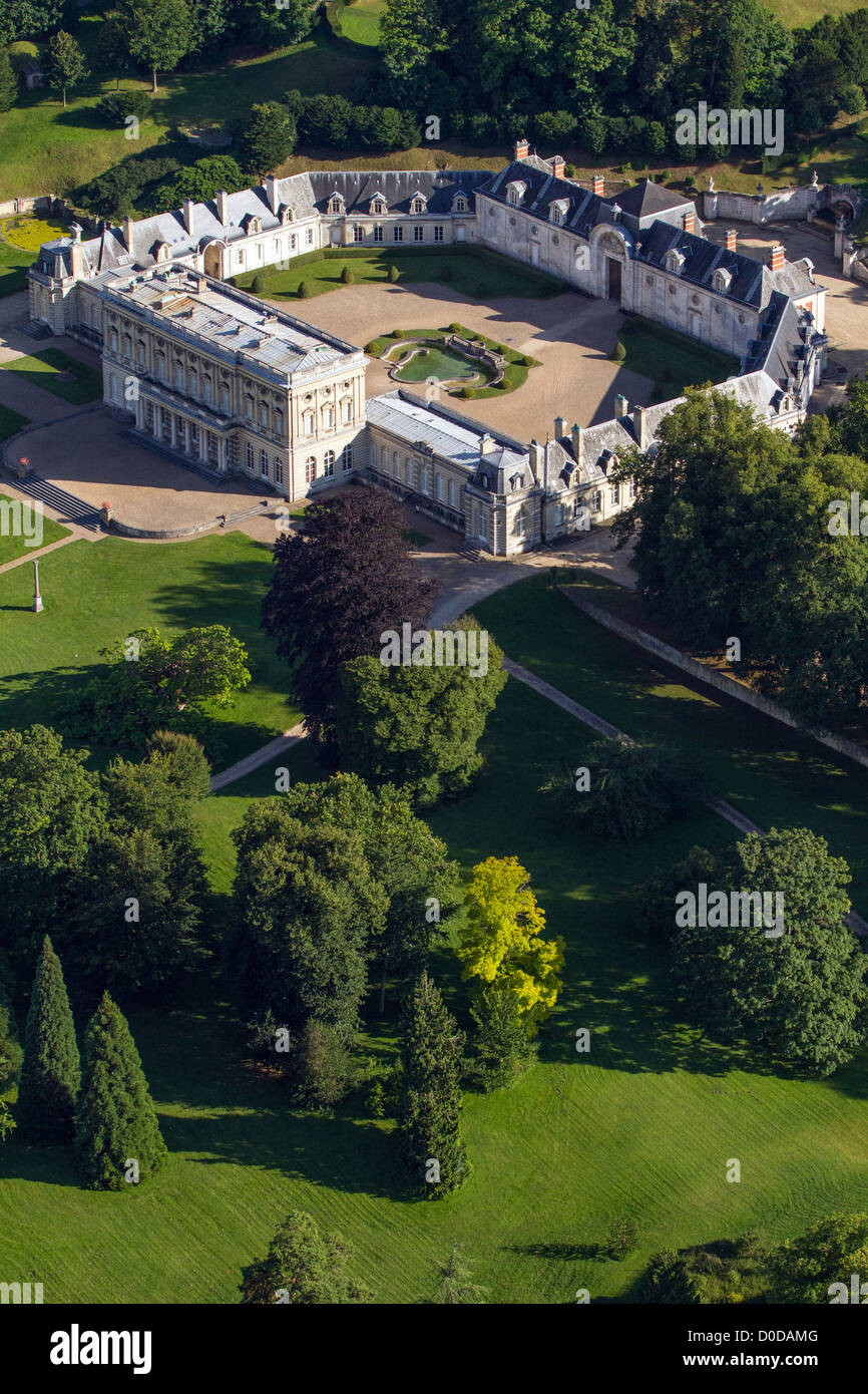 AERIAL VIEW OF BIZY CHATEAU AND IT PARK FORMER 18TH CENTURY ROYAL ...