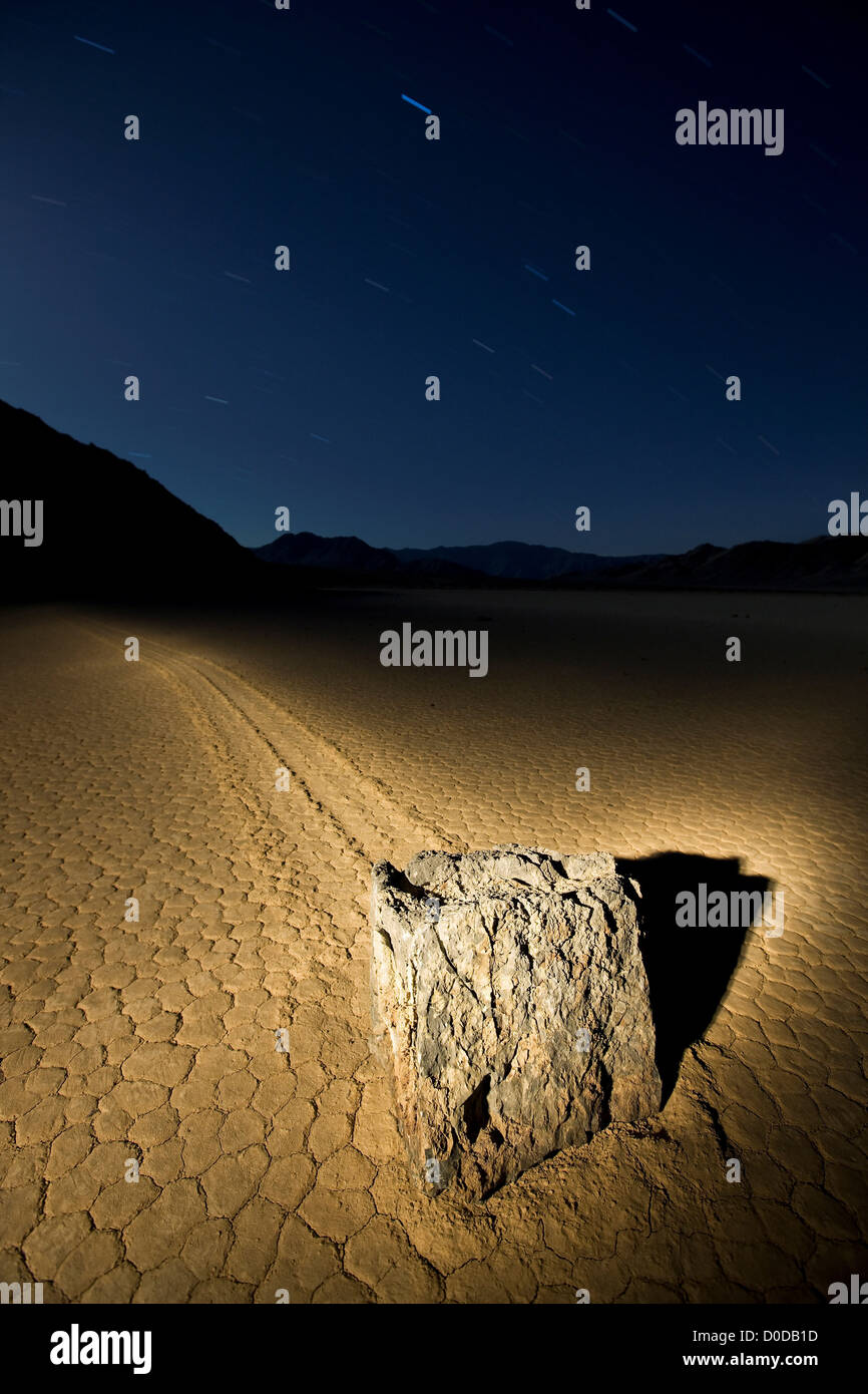 A Moving Rock on The Racetrack Playa, in California's Death Valley ...
